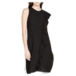 RACHEL Rachel Roy Sleeveless Asymmetric Ruffle Long Tunic Black Sz M